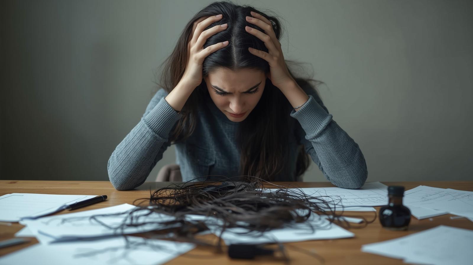 extreme hairfall reason may include stress